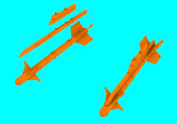 LF Models LF3D7214 1:72 MAA-1 Piranha missile 2pcs