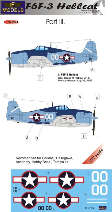 LF Models LFMC72274 1:72 Grumman F6F-3 Hellcat part III