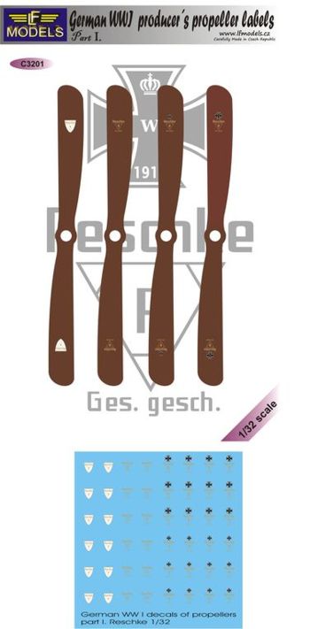 LF Models LFMC3201 1:32 German WWI producer's propeller manufacturer logo part 1