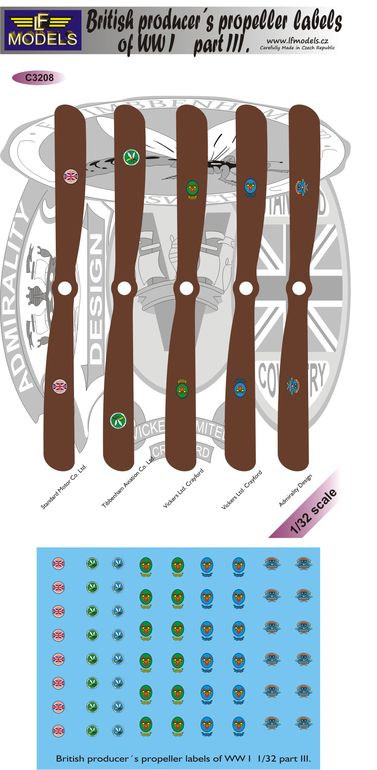 LF Models LFMC3208 1:32 British WWI propeller manufacturer logo's part III
