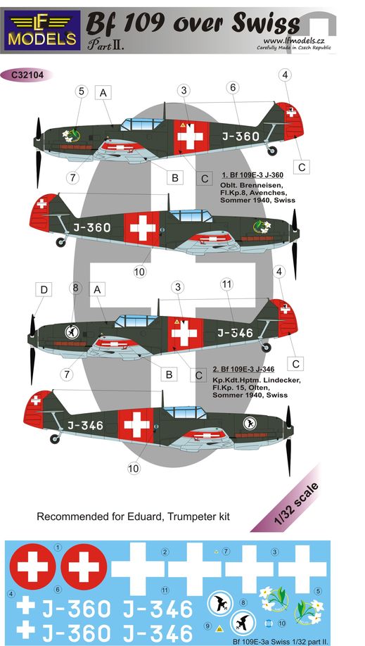 LF Models LFMC32104 1:32 Messerschmitt Bf-109E-3 over Swiss II