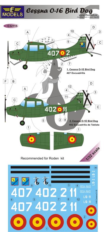 LF Models LFMC32115 1:32 Cessna O-1E Spain