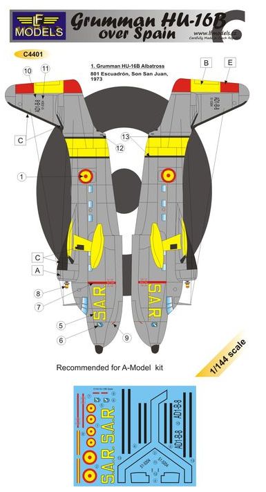 LF Models LFMC4401 1:144 Grumman HU-16B Albatross Spain