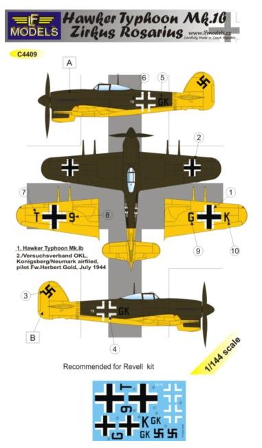 LF Models LFMC4409 1:144 Hawker Typhoon Mk.Ib Zirkus Rosarius