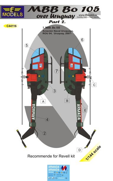 LF Models LFMC44116 1:144 MBB Bo-105 over Uruquay part 2