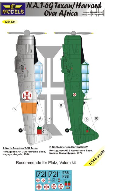 LF Models LFMC44121 T-6G Texan/Harvard Over Africa Decals 1:144