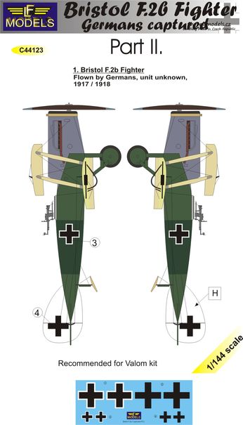 LF Models LFMC44123 1:144 Bristol F.2b Fighter Germans Captured Part II
