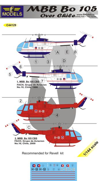 LF Models LFMC44129 1:144 MBB Bo-105 over Chile