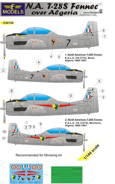 LF Models LFMC44136 1:144 Sud-Aviation T-28S FENNEC over Algeria