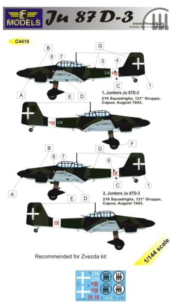 LF Models LFMC4418 1:144 Junkers Ju-87D-3 'Stuka'