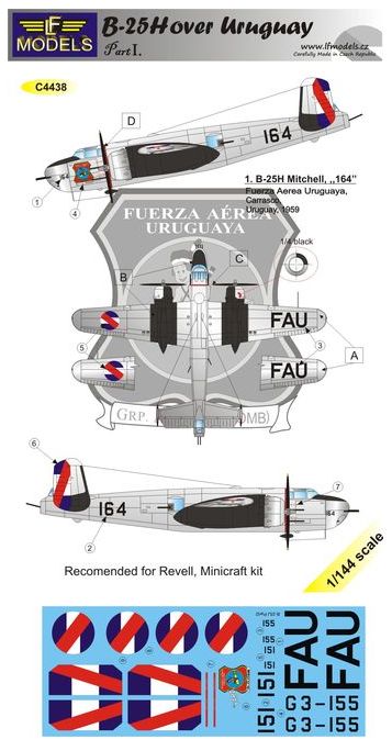 LF Models LFMC4438 1:144 North-American B-25H Mitchell over Uruguay part 1
