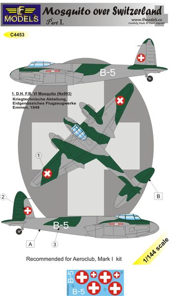 LF Models LFMC4453 1:144 de Havilland Mosquito B Mk.VI over Switzerland part 1