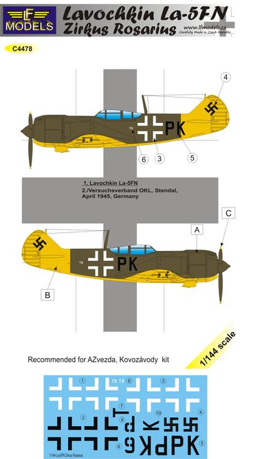 LF Models LFMC4478 1:144 Lavochkin La-5FN Zirkus Rosarius
