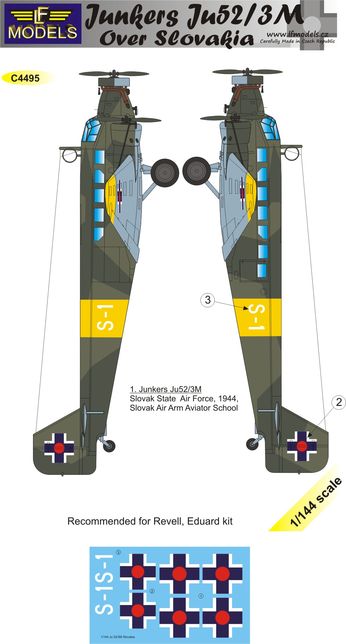 LF Models LFMC4495 1:144 Junkers Ju-52/3M over Slovakia