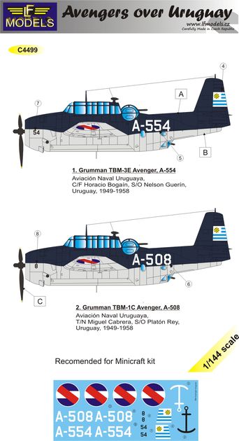 LF Models LFMC4499 1:144 Grumman TBM-3E and TBM-1C Avenger over Uruguay pt 1