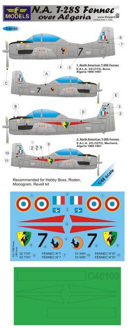 LF Models LFMC48103 1:48 North-American T-28S Fennec over Algeria