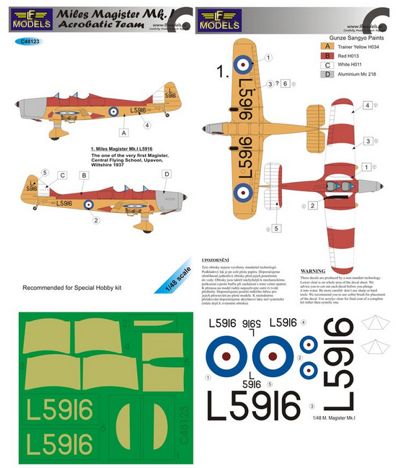 LF Models LFMC48123 1:48 Miles Magister Mk.I Acrobatic Team