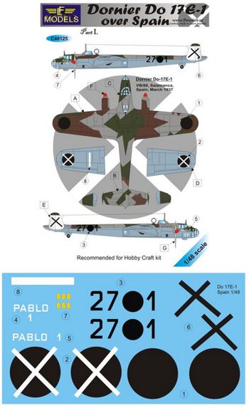 LF Models LFMC48125 1:48 Dornier Do-17E-1 over Spain
