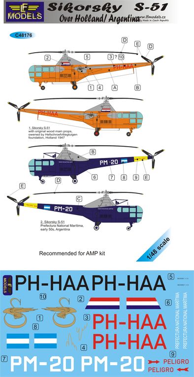 LF Models LFMC48176 1:48 Sikorsky S-51 over Holland/Argentina
