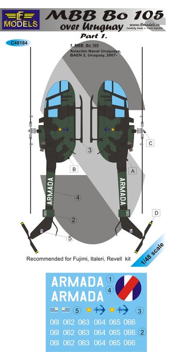LF Models LFMC48184 1:48 MBB Bo-105 over Uruquay part 1