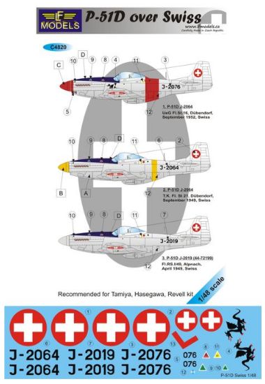 LF Models LFMC4820 1:48 North-American P-51D Mustang in Swiss service