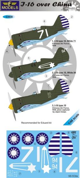 LF Models LFMC4830 1:48 Polikarpov I-16 over China