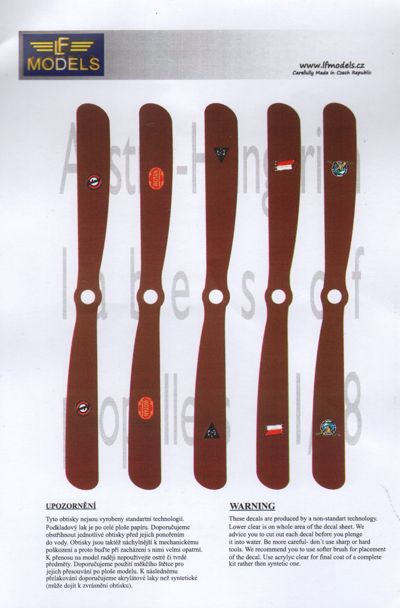 LF Models LFMC4860 1:48 Austro-Hungarian propeller manufacturer logo's