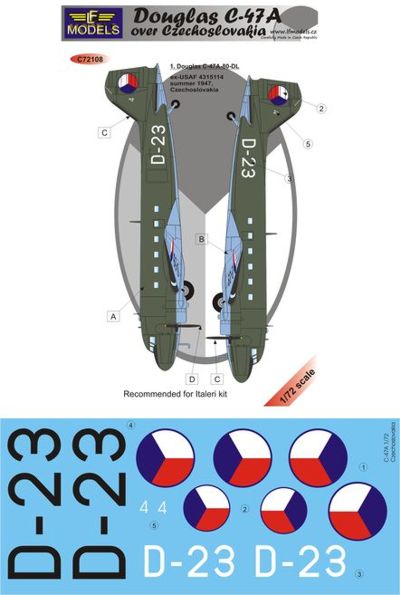 LF Models LFMC72108 1:72 Douglas C-47A over Czechoslovakia
