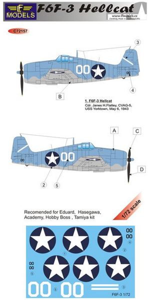 LF Models LFMC72157 1:72 Grumman F6F-3 Hellcat