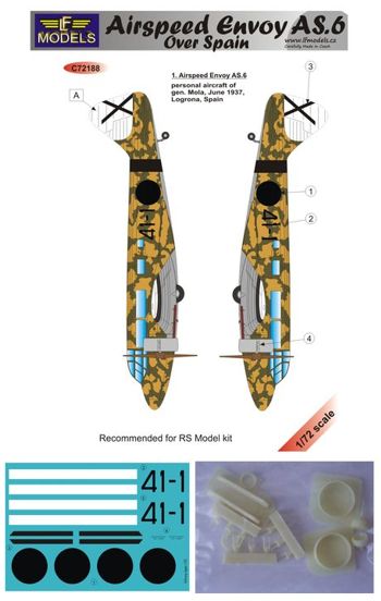 LF Models LFMC72188 1:72 Airspeed Envoy AS.6 Over Spain