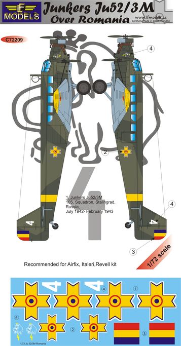 LF Models LFMC72209 1:72 Junkers Ju-52/3m over Rumania