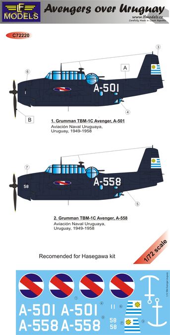 LF Models LFMC72220 1:72 Grumman TBF-1C Avenger over Uruguay part II