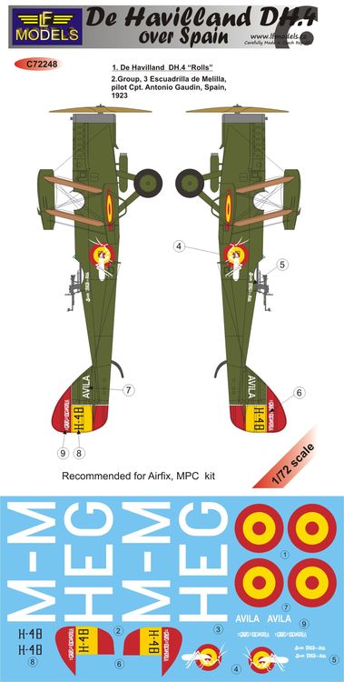 LF Models LFMC72248 1:72 de Havilland DH.4 over Spain