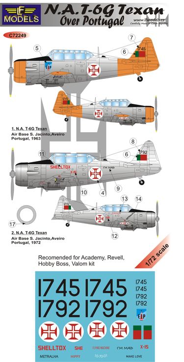 LF Models LFMC72249 1:72 North-American T-6G Texan over Portugal