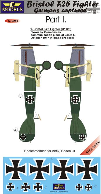 LF Models LFMC72251 1:72 Bristol F.2b Fighter Germans Captured Part I