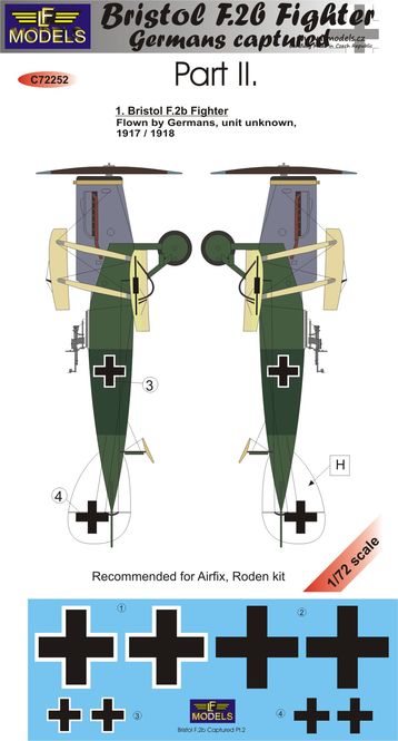 LF Models LFMC72252 1:72 Bristol F.2b Fighter Germans Captured Part II