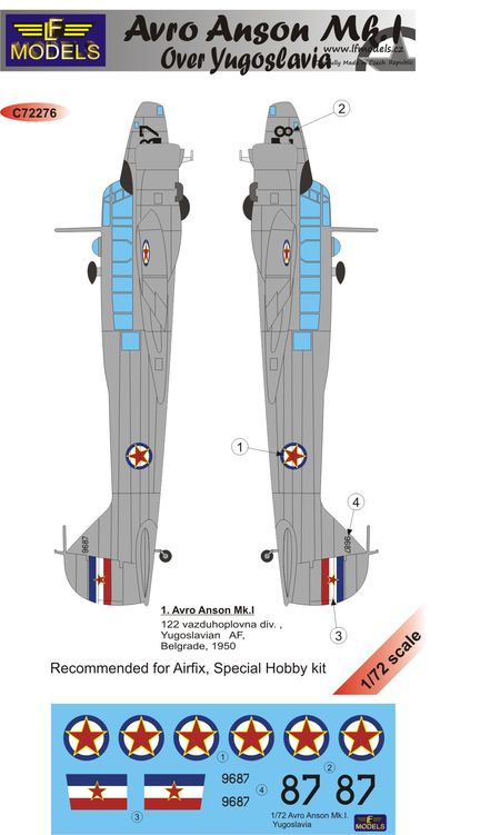 LF Models LFMC72276 1:72 Avro Anson Mk.I