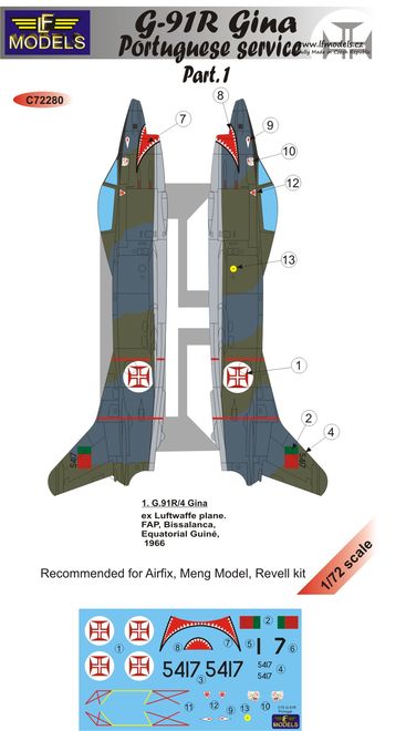 LF Models LFMC72280 1:72 Fiat G.91R Gina Portuguese service Part 1