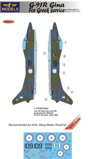 LF Models LFMC72282 1:72 Fiat G.91R Gina Greek Service