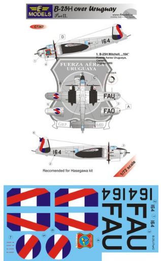 LF Models LFMC7267 1:72 North-American B-25H Mitchell over Uruguay Part I.