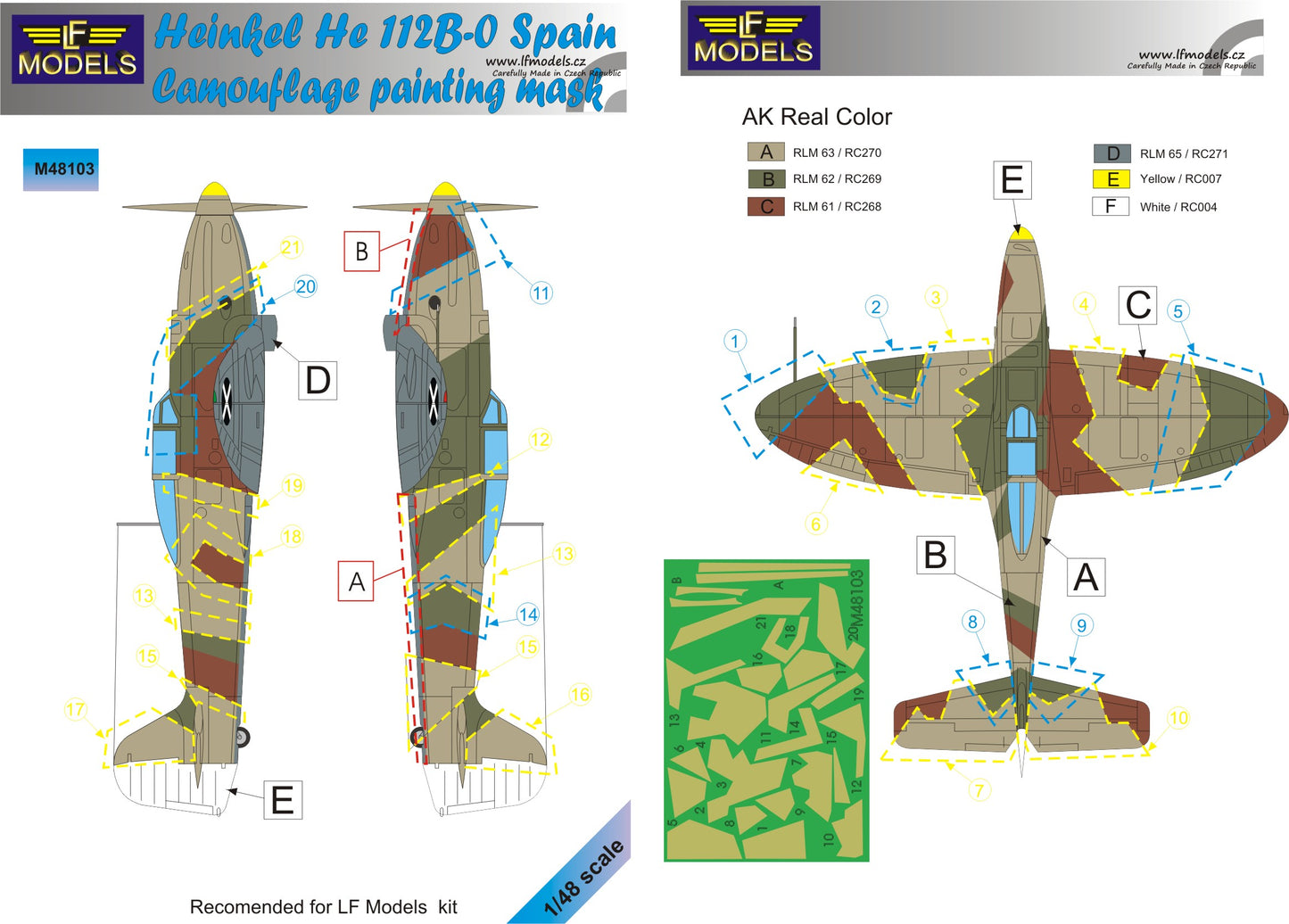 LF Models LFMM48103 1:48 Heinkel He He-112B Spain