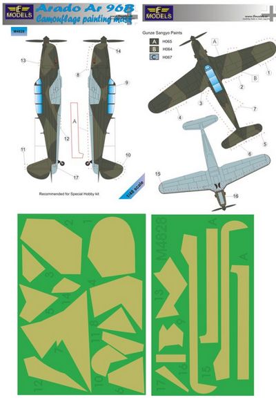 LF Models LFMM4828 1:48 Arado Ar-96B camouflage pattern paint masks