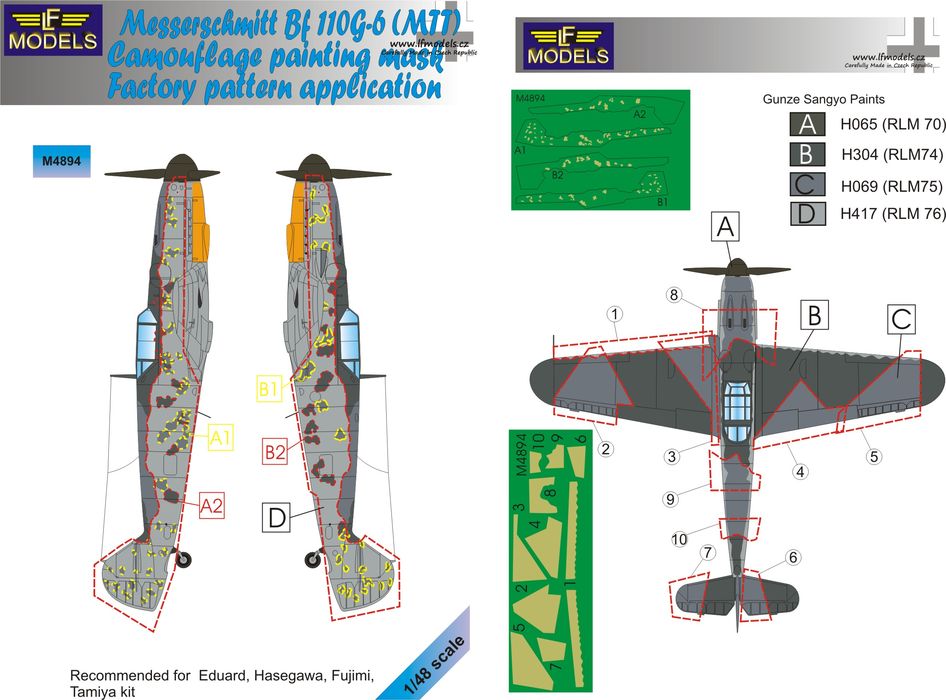 LF Models LFMM4894 1:48 Messerschmitt Bf-109G-6