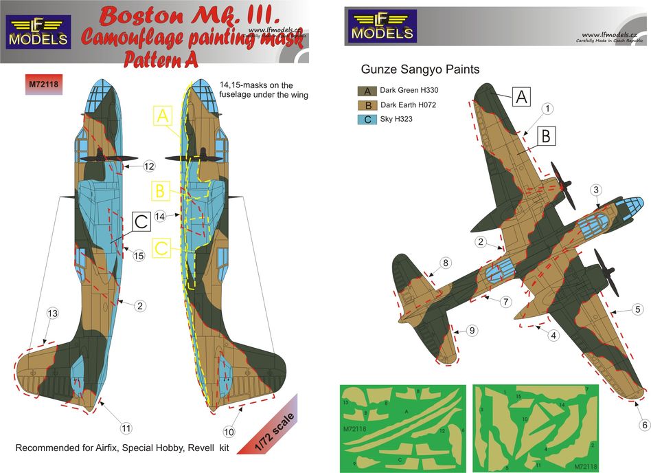 LF Models LFMM72118 1:72 Douglas Boston Mk.III Pattern