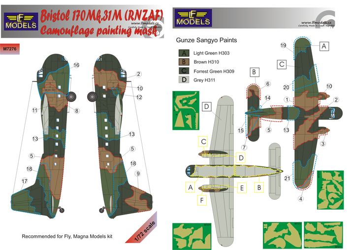LF Models LFMM7276 1:72 Bristol 170 Freighter Mk.31