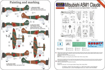 LF Models LFPE7222 1:72 Mitsubishi A5M1 'Claude' Camo Bird