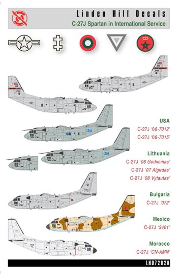 Linden Hill LHD72028 Alenia C-27J Spartan International Pt 1 1:72