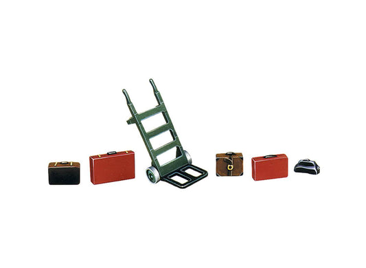 PECO LK-752 Porters Hand Trolley and Luggage O Gauge