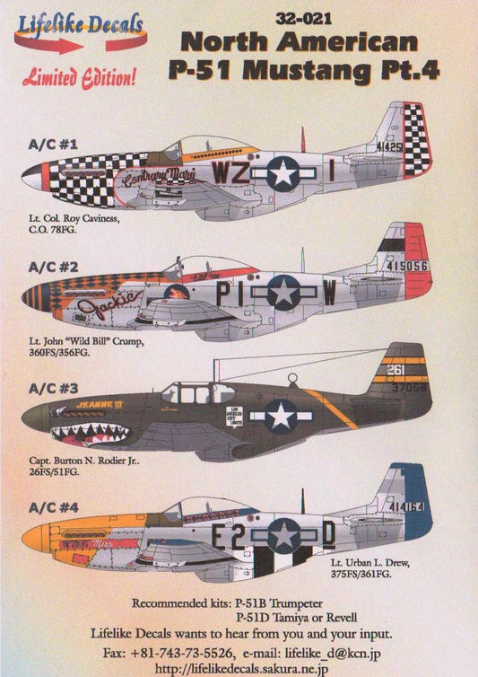 Lifelike LL32021 P-51B/D Mustang Detroit Miss/Jackie 1:32