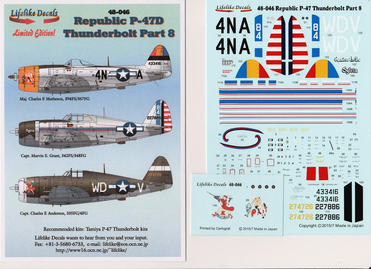 Lifelike LL48046 1:48 Republic P-47D Thunderbolt part 8